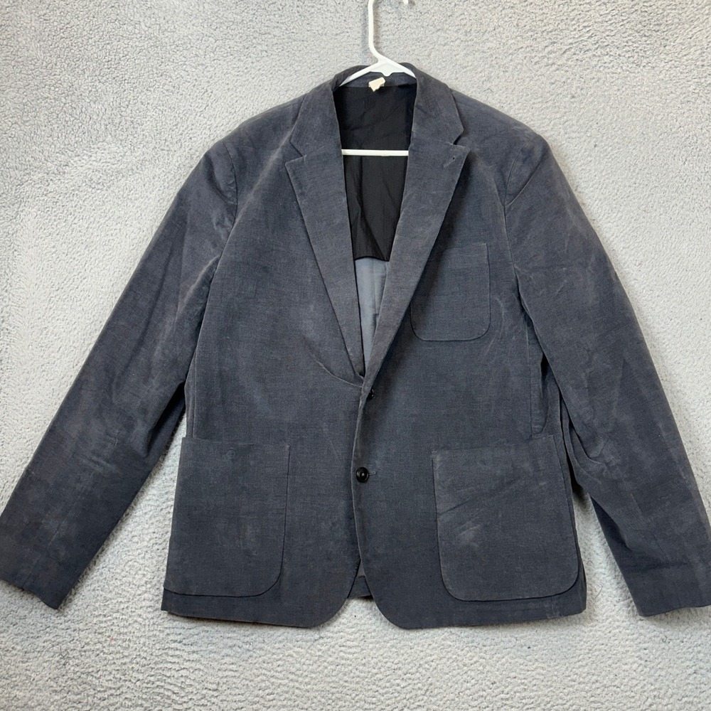 Ted Baker Blazer Mens 5 Smoke Grey Corduroy Two-Button Slim Fit Sport Coat EUC